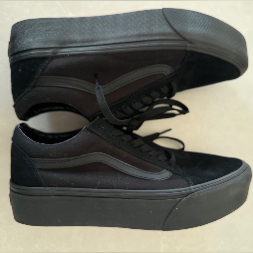 Unisex Black VANS Old Skool Stackform Sneakers - Womens 11/ Mens 9